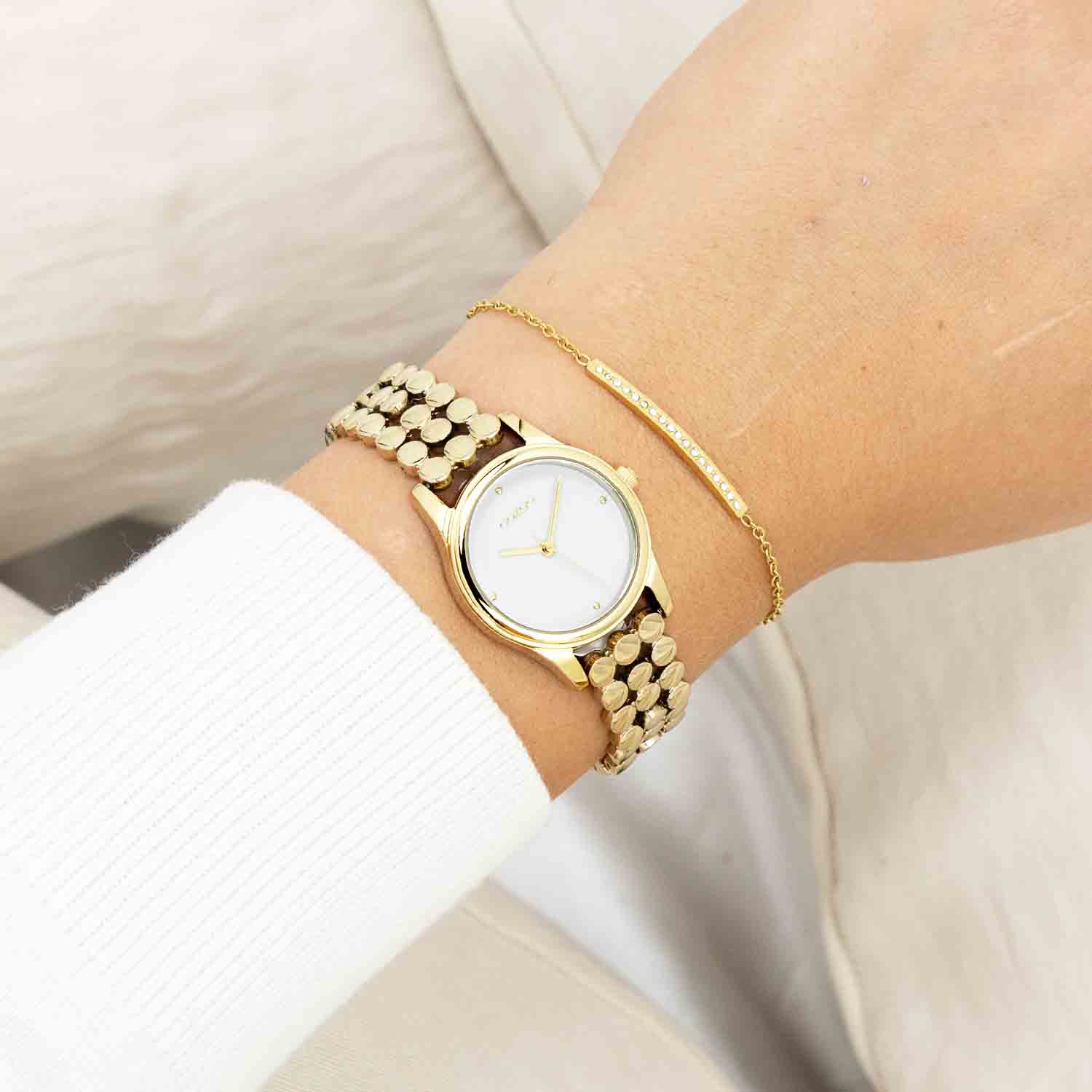OOZOO Timepieces Gold Metallic Bracelet C11631